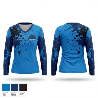 Team pressure 62099132 Women's Long Sleeve V-neck Shirt - 1