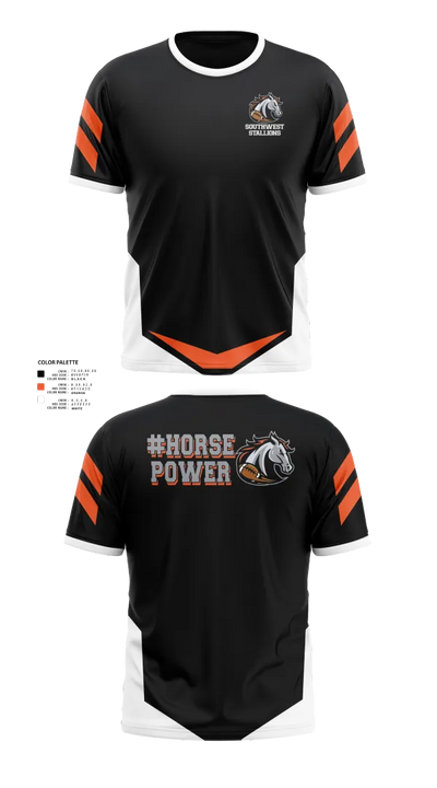 Southwest Stallions 69385019 Short Sleeve Performance Shirt - 40
