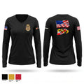 Greenbelt police Charlie squad Women's Long Sleeve V-neck Shirt - 1