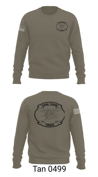 Crew Neck Sweatshirt, SEAL team 3, Navy, Teamtime, Team time, sublimation, custom sports apparel, team uniforms, spirit wear, spiritwear, sports uniforms, custom shirts, team store, custom team store, fundraiser sports, apparel fundraiser
