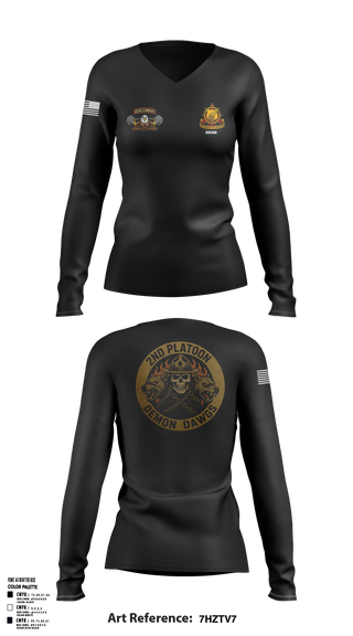 Womens Long Sleeve Vneck Shirt, Echo Company, , Teamtime, Team time, sublimation, custom sports apparel, team uniforms, spirit wear, spiritwear, sports uniforms, custom shirts, team store, custom team store, fundraiser sports, apparel fundraiser