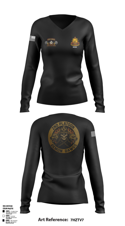 Echo Company 66068178 Women's Long Sleeve V-neck Shirt - 40
