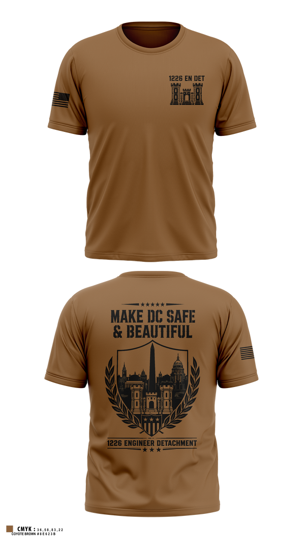 Short Sleeve Performance Shirt, 1226 EN DET, National Guard, Teamtime, Team time, sublimation, custom sports apparel, team uniforms, spirit wear, spiritwear, sports uniforms, custom shirts, team store, custom team store, fundraiser sports, apparel fundraiser