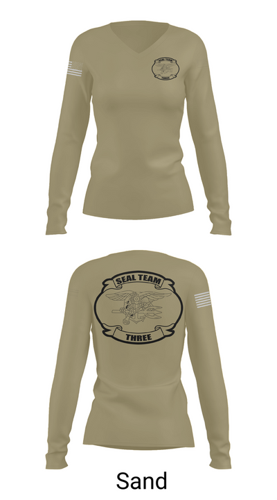 SEAL team 3 31272600 Women's Long Sleeve V-neck Shirt - 92
