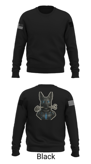 Crew Neck Sweatshirt, Willoughby K9, Police, Teamtime, Team time, sublimation, custom sports apparel, team uniforms, spirit wear, spiritwear, sports uniforms, custom shirts, team store, custom team store, fundraiser sports, apparel fundraiser