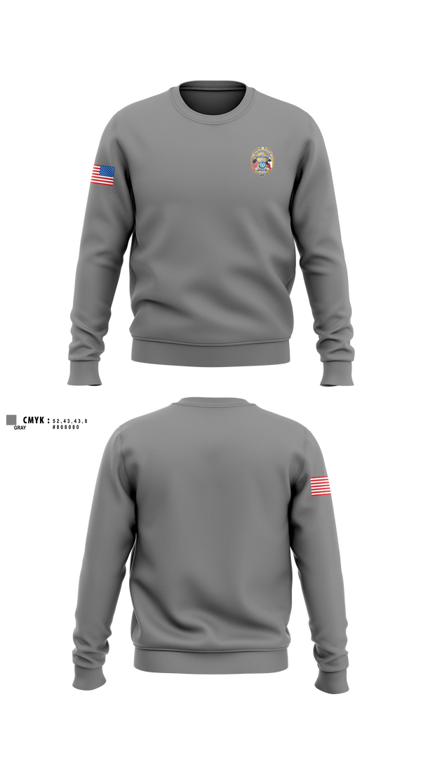Crew Neck Sweatshirt, Sour Lake Police Department, Police, Teamtime, Team time, sublimation, custom sports apparel, team uniforms, spirit wear, spiritwear, sports uniforms, custom shirts, team store, custom team store, fundraiser sports, apparel fundraiser