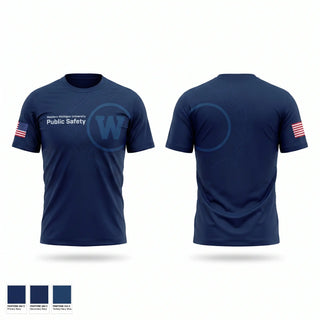 Short Sleeve Performance Shirt, Western Michigan University Public Safety, Police, Teamtime, Team time, sublimation, custom sports apparel, team uniforms, spirit wear, spiritwear, sports uniforms, custom shirts, team store, custom team store, fundraiser sports, apparel fundraiser