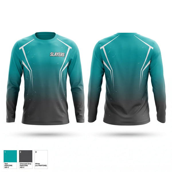 Long Sleeve Performance Shirt, SLAYERS, Softball, Teamtime, Team time, sublimation, custom sports apparel, team uniforms, spirit wear, spiritwear, sports uniforms, custom shirts, team store, custom team store, fundraiser sports, apparel fundraiser