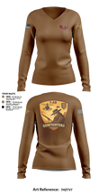1-1 Attack Battalion, HHC, S2 65636649 Women's Long Sleeve V-neck Shirt - 2