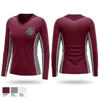 Womens Long Sleeve Vneck Shirt, Ranger High School, Men's Basketball, Teamtime, Team time, sublimation, custom sports apparel, team uniforms, spirit wear, spiritwear, sports uniforms, custom shirts, team store, custom team store, fundraiser sports, apparel fundraiser
