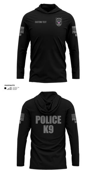 Long Sleeve hooded sunshirt, PERRY POLICE DEPARTMENT, Police, Teamtime, Team time, sublimation, custom sports apparel, team uniforms, spirit wear, spiritwear, sports uniforms, custom shirts, team store, custom team store, fundraiser sports, apparel fundraiser