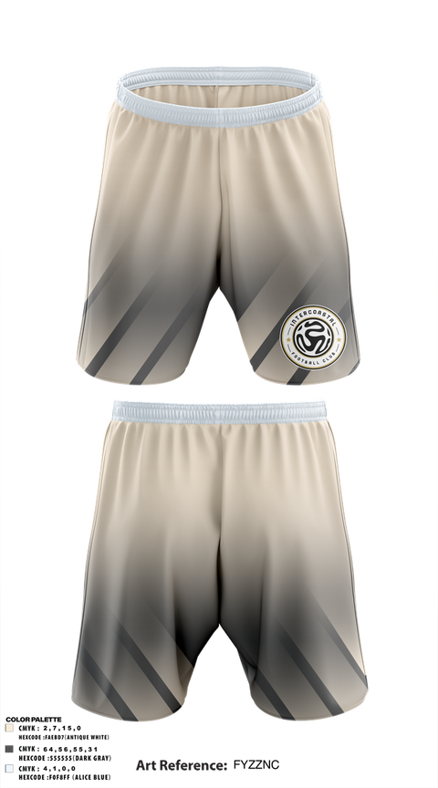 Athletic Shorts With Pockets, Intercoastal FC, Men's Soccer, Teamtime, Team time, sublimation, custom sports apparel, team uniforms, spirit wear, spiritwear, sports uniforms, custom shirts, team store, custom team store, fundraiser sports, apparel fundraiser
