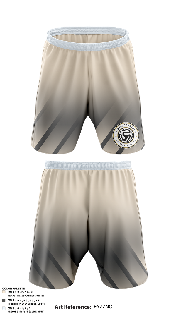 Athletic Shorts With Pockets, Intercoastal FC, Men's Soccer, Teamtime, Team time, sublimation, custom sports apparel, team uniforms, spirit wear, spiritwear, sports uniforms, custom shirts, team store, custom team store, fundraiser sports, apparel fundraiser