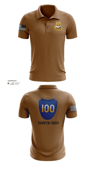 Short Sleeve Performance Polo, 100th Training Division, Army, Teamtime, Team time, sublimation, custom sports apparel, team uniforms, spirit wear, spiritwear, sports uniforms, custom shirts, team store, custom team store, fundraiser sports, apparel fundraiser