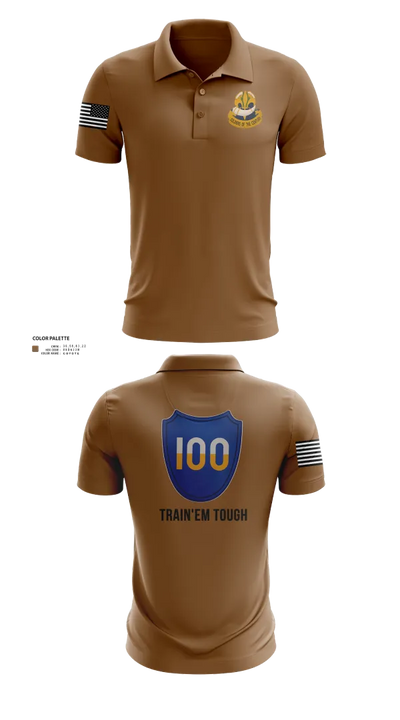 100th Training Division Short Sleeve Performance Polo - 22