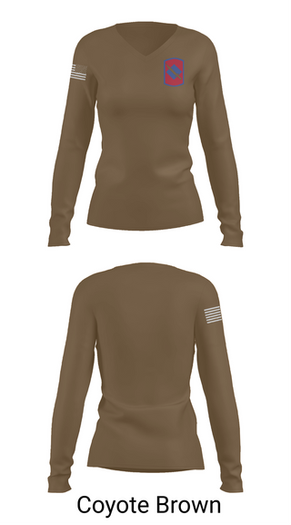 Womens Long Sleeve Vneck Shirt, 39th infantry, National Guard, Teamtime, Team time, sublimation, custom sports apparel, team uniforms, spirit wear, spiritwear, sports uniforms, custom shirts, team store, custom team store, fundraiser sports, apparel fundraiser