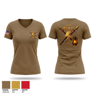 Womens Short Sleeve Vneck Shirt, 1st TIAD, Army, Teamtime, Team time, sublimation, custom sports apparel, team uniforms, spirit wear, spiritwear, sports uniforms, custom shirts, team store, custom team store, fundraiser sports, apparel fundraiser