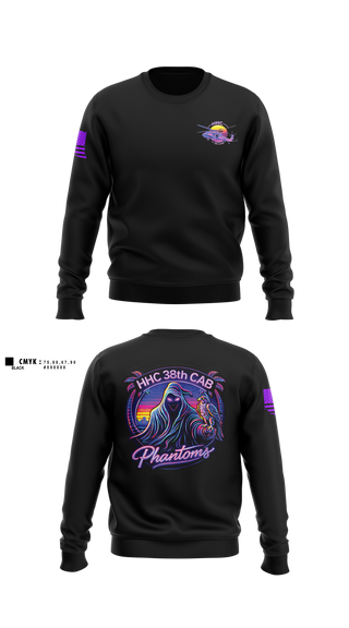 Crew Neck Sweatshirt, HHC 38 CAB, National Guard, Teamtime, Team time, sublimation, custom sports apparel, team uniforms, spirit wear, spiritwear, sports uniforms, custom shirts, team store, custom team store, fundraiser sports, apparel fundraiser