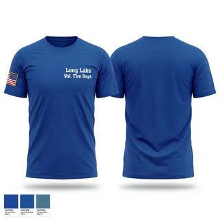 Old School Cotton Feel Shirt, Long Lake Vol. Fire Dept., Fire Department, Teamtime, Team time, sublimation, custom sports apparel, team uniforms, spirit wear, spiritwear, sports uniforms, custom shirts, team store, custom team store, fundraiser sports, apparel fundraiser