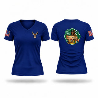 Womens Short Sleeve Vneck Shirt, Champaign Fire, Fire Department, Teamtime, Team time, sublimation, custom sports apparel, team uniforms, spirit wear, spiritwear, sports uniforms, custom shirts, team store, custom team store, fundraiser sports, apparel fundraiser
