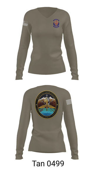 Womens Long Sleeve Vneck Shirt, IWTF-C, Air Force, Teamtime, Team time, sublimation, custom sports apparel, team uniforms, spirit wear, spiritwear, sports uniforms, custom shirts, team store, custom team store, fundraiser sports, apparel fundraiser