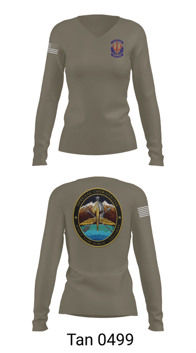 IWTF-C 34829502 Women's Long Sleeve V-neck Shirt - 77