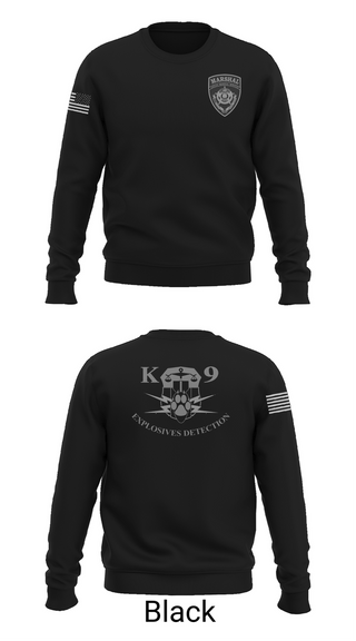 Crew Neck Sweatshirt, Judicial Marshal Explosive Detection, Police, Teamtime, Team time, sublimation, custom sports apparel, team uniforms, spirit wear, spiritwear, sports uniforms, custom shirts, team store, custom team store, fundraiser sports, apparel fundraiser
