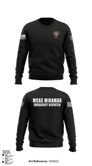 Crew Neck Sweatshirt, MCAS Miramar Emergency Dispatch, Marines, Teamtime, Team time, sublimation, custom sports apparel, team uniforms, spirit wear, spiritwear, sports uniforms, custom shirts, team store, custom team store, fundraiser sports, apparel fundraiser