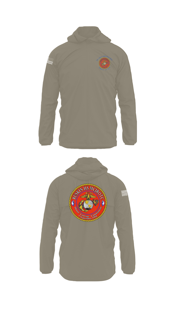 Windbreaker, Ruskin Highschool MCJROTC drill team, Marines, Teamtime, Team time, sublimation, custom sports apparel, team uniforms, spirit wear, spiritwear, sports uniforms, custom shirts, team store, custom team store, fundraiser sports, apparel fundraiser