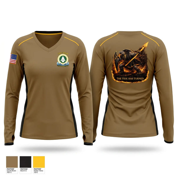 Womens Long Sleeve Vneck Shirt, 1192nd DDSB, Army, Teamtime, Team time, sublimation, custom sports apparel, team uniforms, spirit wear, spiritwear, sports uniforms, custom shirts, team store, custom team store, fundraiser sports, apparel fundraiser