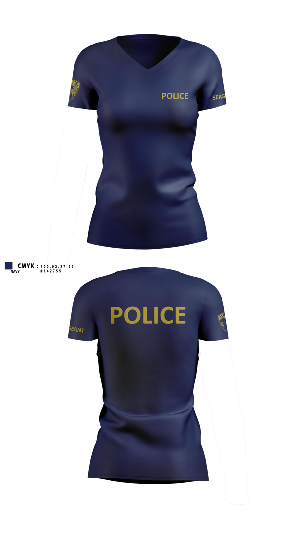 Womens Short Sleeve Vneck Shirt, City of South Daytona Public Safety, Police, Teamtime, Team time, sublimation, custom sports apparel, team uniforms, spirit wear, spiritwear, sports uniforms, custom shirts, team store, custom team store, fundraiser sports, apparel fundraiser