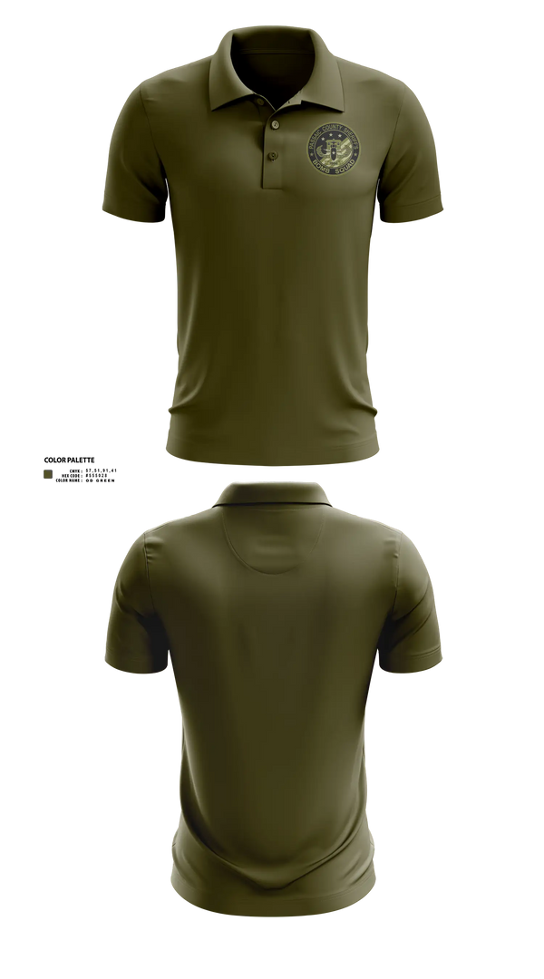 Short Sleeve Performance Polo, Passaic County Bomb Squad, Police, Teamtime, Team time, sublimation, custom sports apparel, team uniforms, spirit wear, spiritwear, sports uniforms, custom shirts, team store, custom team store, fundraiser sports, apparel fundraiser