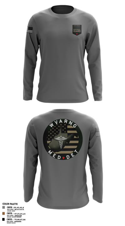 WV ARNG Med Det 75536426 Long Sleeve Performance Shirt 1