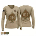 AFROTC Detachment 014 Gamblers 69392443 Women's Long Sleeve V-neck Shirt - 1
