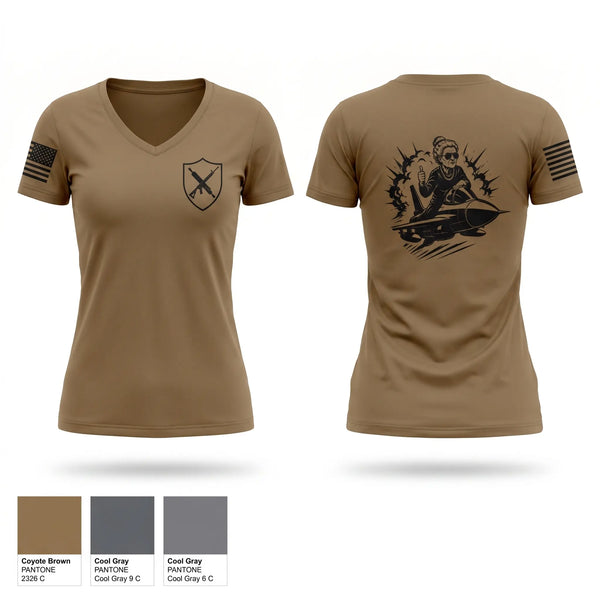 Womens Short Sleeve Vneck Shirt, Operation Iron Grandma, Army, Teamtime, Team time, sublimation, custom sports apparel, team uniforms, spirit wear, spiritwear, sports uniforms, custom shirts, team store, custom team store, fundraiser sports, apparel fundraiser