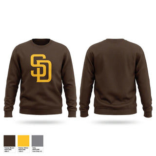 Crew Neck Sweatshirt, Padres, Baseball, Teamtime, Team time, sublimation, custom sports apparel, team uniforms, spirit wear, spiritwear, sports uniforms, custom shirts, team store, custom team store, fundraiser sports, apparel fundraiser