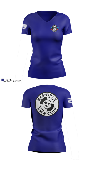 Womens Short Sleeve Vneck Shirt, BMW Club of Nashville, , Teamtime, Team time, sublimation, custom sports apparel, team uniforms, spirit wear, spiritwear, sports uniforms, custom shirts, team store, custom team store, fundraiser sports, apparel fundraiser