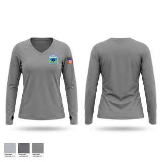 Womens Long Sleeve Vneck Shirt, Cambridge Valley Rescue Squad, EMS/EMT, Teamtime, Team time, sublimation, custom sports apparel, team uniforms, spirit wear, spiritwear, sports uniforms, custom shirts, team store, custom team store, fundraiser sports, apparel fundraiser