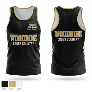 Mens Track Singlet, Woodbine High School Cross Country, Cross Country, Teamtime, Team time, sublimation, custom sports apparel, team uniforms, spirit wear, spiritwear, sports uniforms, custom shirts, team store, custom team store, fundraiser sports, apparel fundraiser