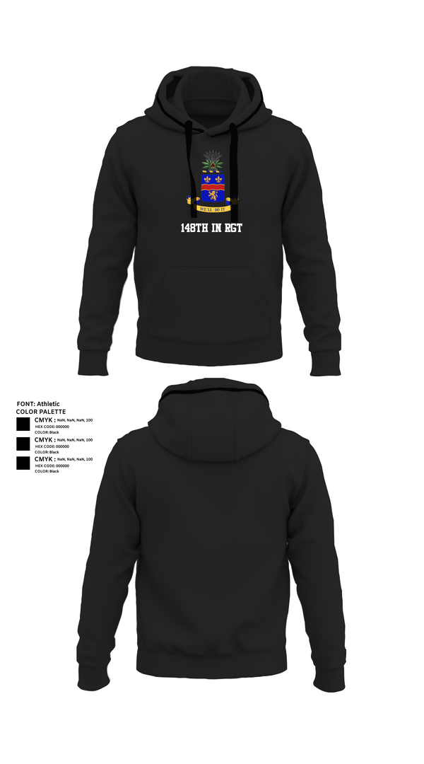 Hoodie, 148th IN RGT, , Teamtime, Team time, sublimation, custom sports apparel, team uniforms, spirit wear, spiritwear, sports uniforms, custom shirts, team store, custom team store, fundraiser sports, apparel fundraiser