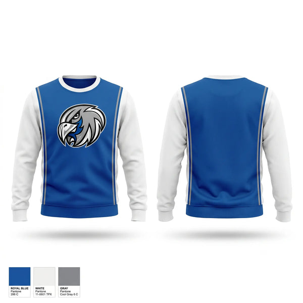 Crew Neck Sweatshirt, York Falcons, Cheer, Teamtime, Team time, sublimation, custom sports apparel, team uniforms, spirit wear, spiritwear, sports uniforms, custom shirts, team store, custom team store, fundraiser sports, apparel fundraiser