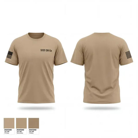 Old School Cotton Feel Shirt, 51ST CM Co, Army, Teamtime, Team time, sublimation, custom sports apparel, team uniforms, spirit wear, spiritwear, sports uniforms, custom shirts, team store, custom team store, fundraiser sports, apparel fundraiser