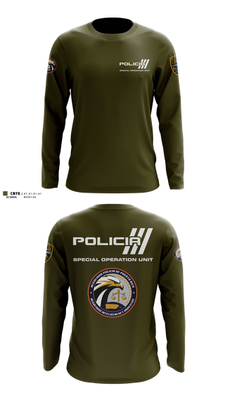 Long Sleeve Performance Shirt, Inteligencia criminal, Police, Teamtime, Team time, sublimation, custom sports apparel, team uniforms, spirit wear, spiritwear, sports uniforms, custom shirts, team store, custom team store, fundraiser sports, apparel fundraiser