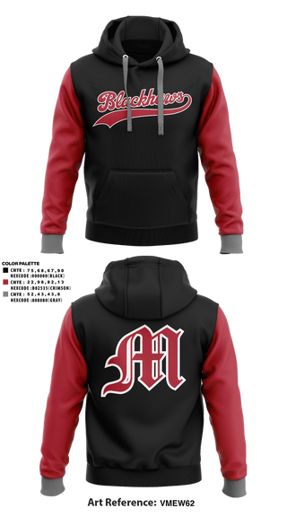 Hoodie, Marshall Blackhawks, Baseball, Teamtime, Team time, sublimation, custom sports apparel, team uniforms, spirit wear, spiritwear, sports uniforms, custom shirts, team store, custom team store, fundraiser sports, apparel fundraiser