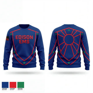 Crew Neck Sweatshirt, Edison EMS, EMS/EMT, Teamtime, Team time, sublimation, custom sports apparel, team uniforms, spirit wear, spiritwear, sports uniforms, custom shirts, team store, custom team store, fundraiser sports, apparel fundraiser