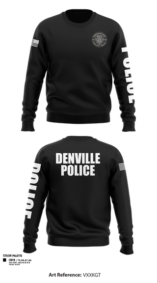 Crew Neck Sweatshirt, Denville Detective Bureau, Police, Teamtime, Team time, sublimation, custom sports apparel, team uniforms, spirit wear, spiritwear, sports uniforms, custom shirts, team store, custom team store, fundraiser sports, apparel fundraiser