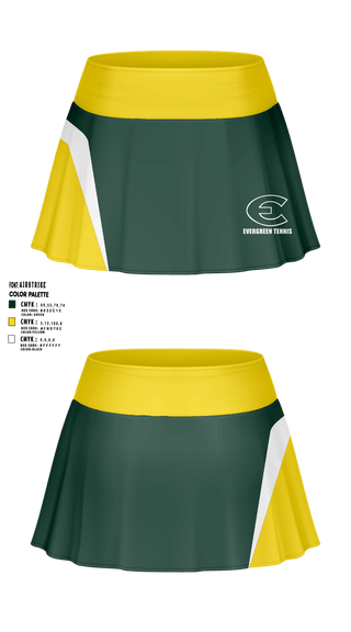Skort, Evergreen High School Tennis, Tennis, Teamtime, Team time, sublimation, custom sports apparel, team uniforms, spirit wear, spiritwear, sports uniforms, custom shirts, team store, custom team store, fundraiser sports, apparel fundraiser