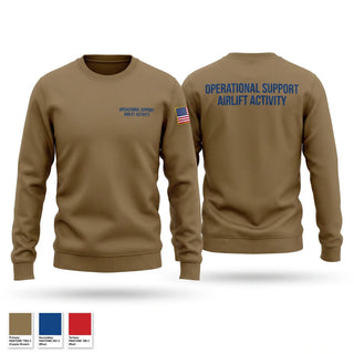Crew Neck Sweatshirt, Operational Support Airlift Activity, National Guard, Teamtime, Team time, sublimation, custom sports apparel, team uniforms, spirit wear, spiritwear, sports uniforms, custom shirts, team store, custom team store, fundraiser sports, apparel fundraiser