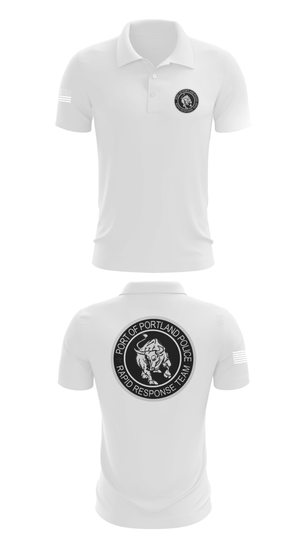 Short Sleeve Performance Polo, Port Of Portland Rapid Response Team, Police, Teamtime, Team time, sublimation, custom sports apparel, team uniforms, spirit wear, spiritwear, sports uniforms, custom shirts, team store, custom team store, fundraiser sports, apparel fundraiser