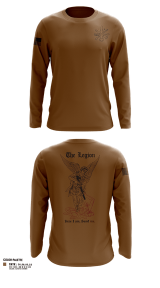 Long Sleeve Performance Shirt, The Legion / B CO / 2-5 CAV, Army, Teamtime, Team time, sublimation, custom sports apparel, team uniforms, spirit wear, spiritwear, sports uniforms, custom shirts, team store, custom team store, fundraiser sports, apparel fundraiser
